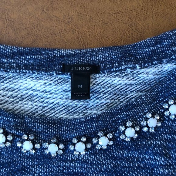 J Crew - Boucle and Swarovski Crystal Sweater - Medium - Gently Worn - Picture 3 of 8